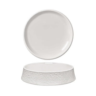 Essentia Damasco Piatto Gourmet Magnesium Porcelain 23,4 cm H 5 2 Pezzi