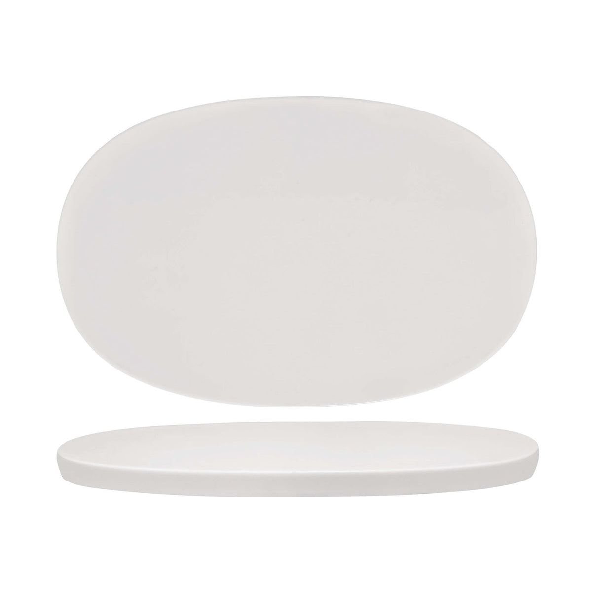 50's Era Vassoio Ovale Magnesium Porcelain 28,6x18,6 cm 4 Pezzi