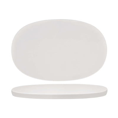 50's Era Vassoio Ovale Magnesium Porcelain 28,6x18,6 cm 4 Pezzi