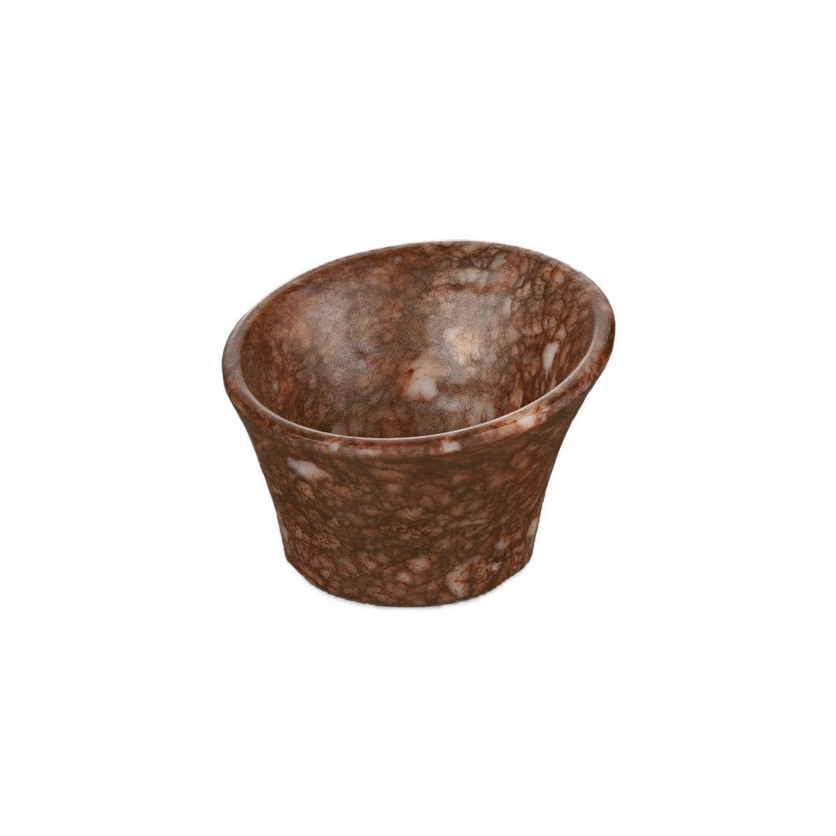 Marmo Coppetta Ovale Inclinata in Melamina 7,9x7,7 cm H 5 cm 12 Pezzi