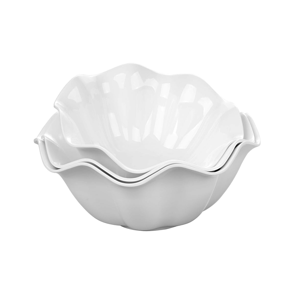 Coppa Tonda da Buffet in Melamina Bianca 31 cm H 13,2 6 Pezzi