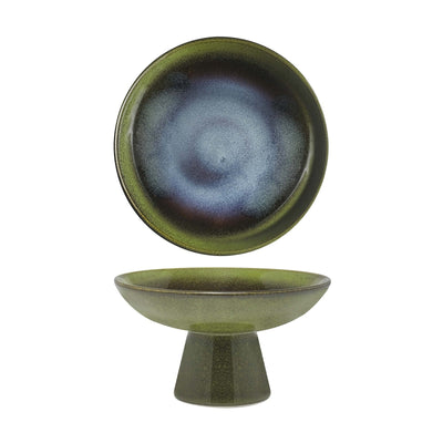 Mauritius Coppa con Piede Stoneware Reactive Ø 15 cm H 8,8 4 Pezzi