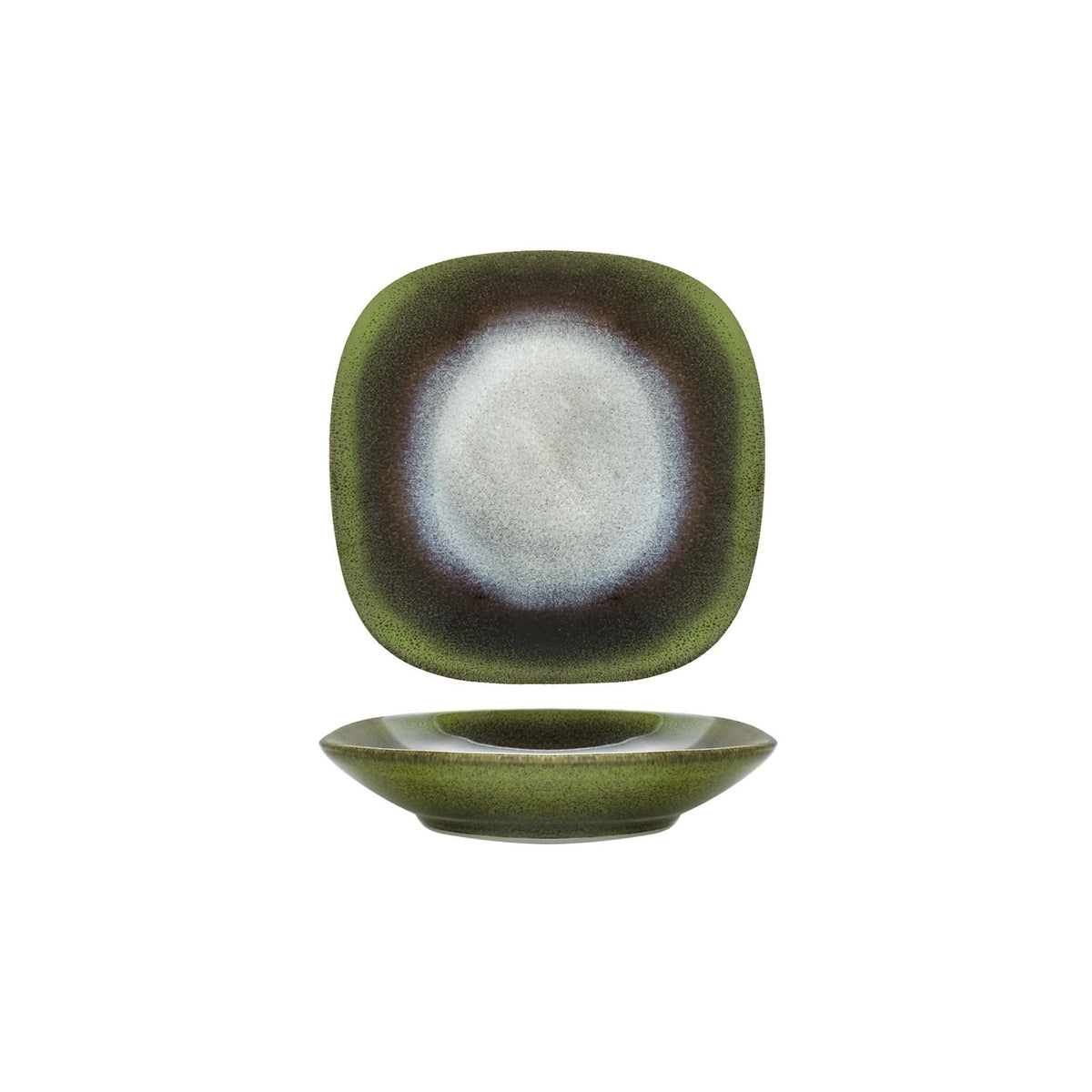 Mauritius Piattino Quadrato Stoneware Reactive 10x10 cm 12 Pezzi
