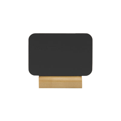 Lavagnette da Tavolo con Base in Legno 9x2 cm H 7,5 cm con Pennarello a Gesso Liquido Confezione 4 Pezzi