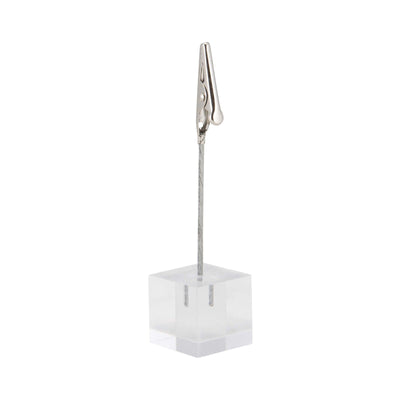 Cubo Porta Tag in Acrilico con Clip 2,5x2,5 cm H 10 cm Confezione 6 Pezzi