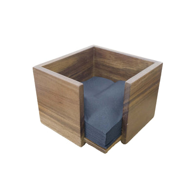 Buffet Portatovaglioli Quadrato in Legno di Acacia cm 13,5x13,5 H 9,8