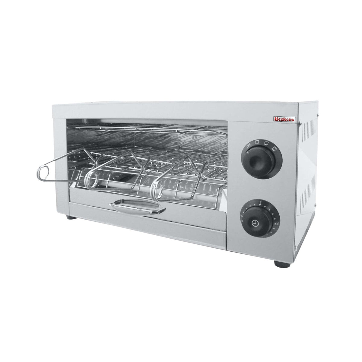 Tostiera Elettrica Singola 3 Pinze Inox con Timer 1700 W