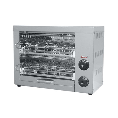 Tostiera Elettrica Singola 6 Pinze Inox con Timer 2550 W