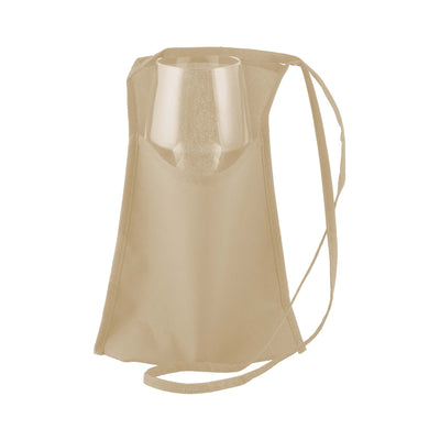 Sacchetto con Tracolla per Calice da Degustazione Beige 17x25 cm
