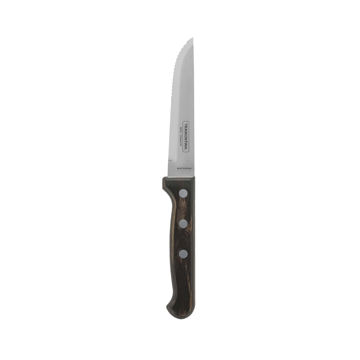 Coltello Bistecca Jumbo Polywood Noce Lama Dentata 12 Pezzi