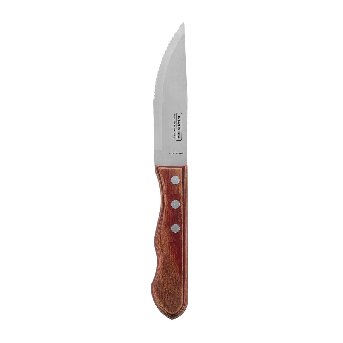 Coltello Bistecca Bis Jumbo Polywood Ciliegio Lama Dentata 12 Pezzi