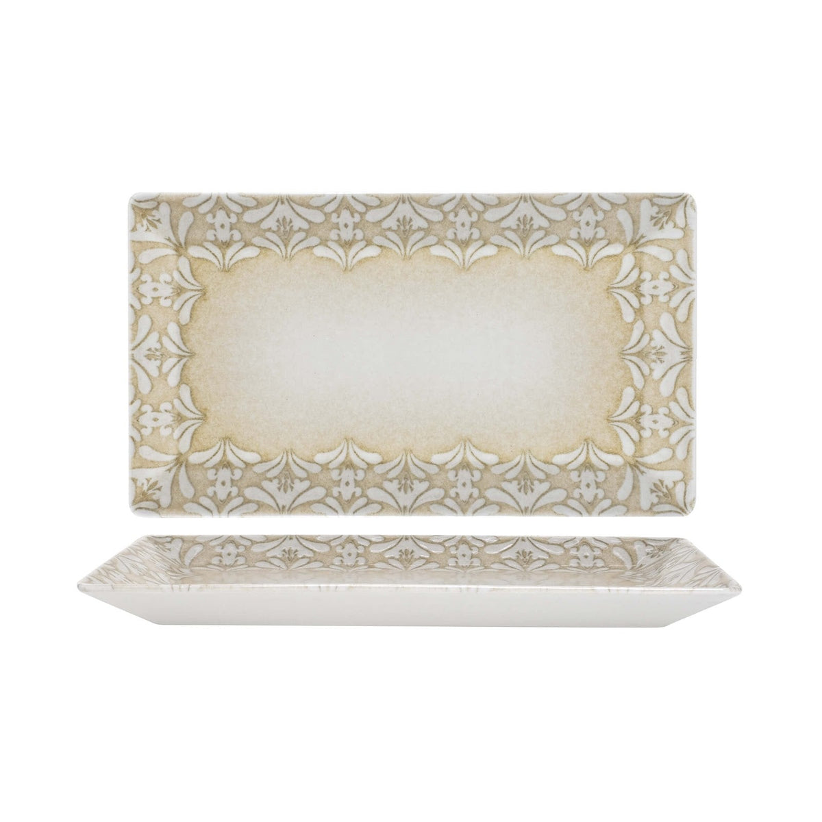 Saturnia Louise Vassoio Rettangolare Kimi Porcellana 26x15 cm 10 Pezzi