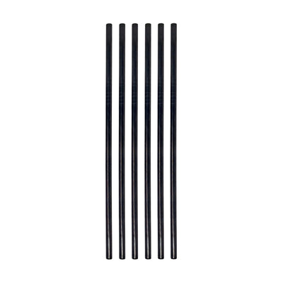 ILSA Cannucce in Acciaio Inox 18/10 PVD Nero 21,5 cm con Scovolino Set 6 Pezzi