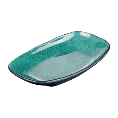 Two Tone Green Vassoio Ovale 23,3x14,6 cm H 3,2 cm 12 Pezzi