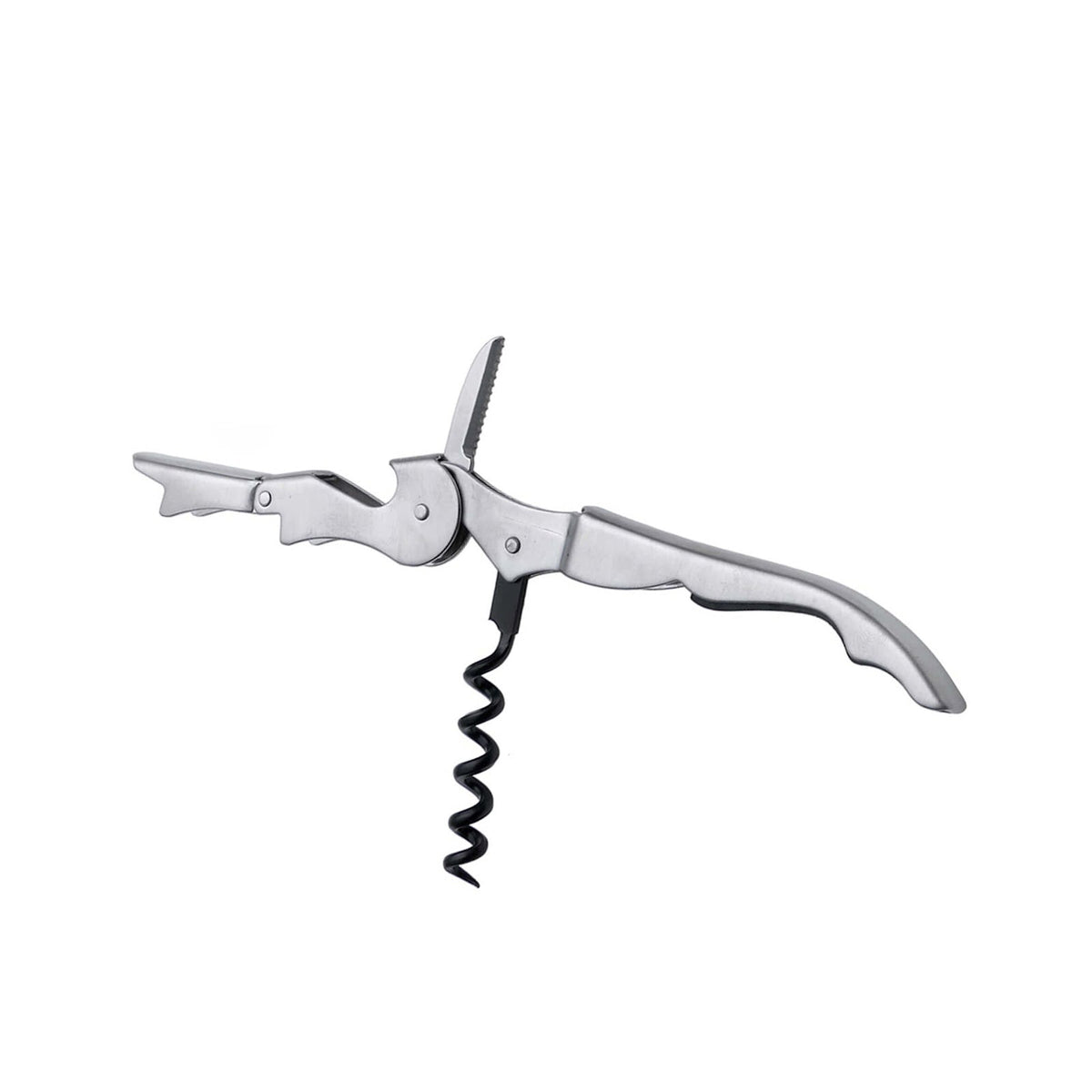 Apribottiglie Doppio Passo in Acciaio Inox