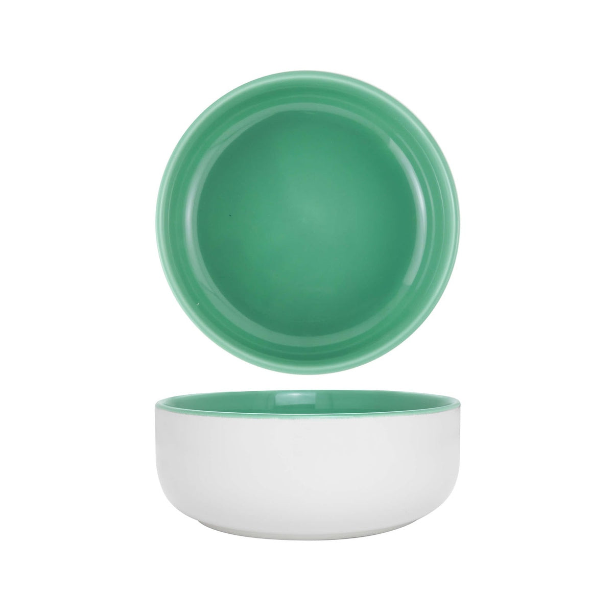 Poke Bowl Coppa Bianco e Smeraldo 16,5 cm H 6 6 Pezzi