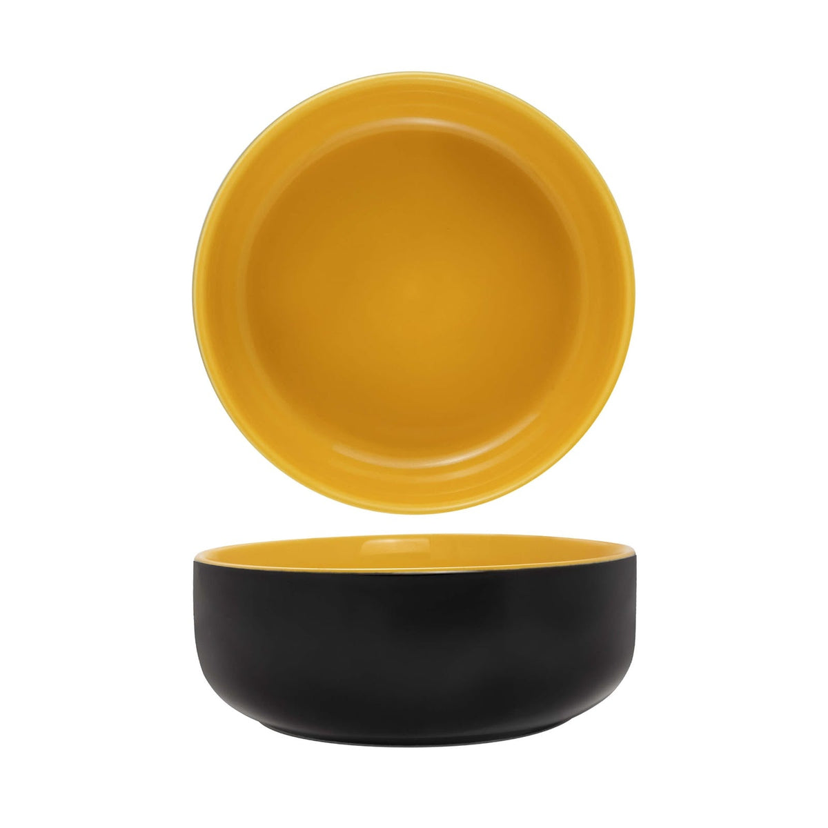 Poke Bowl Coppa Nero e Cheddar 18 cm H 6,5 4 Pezzi