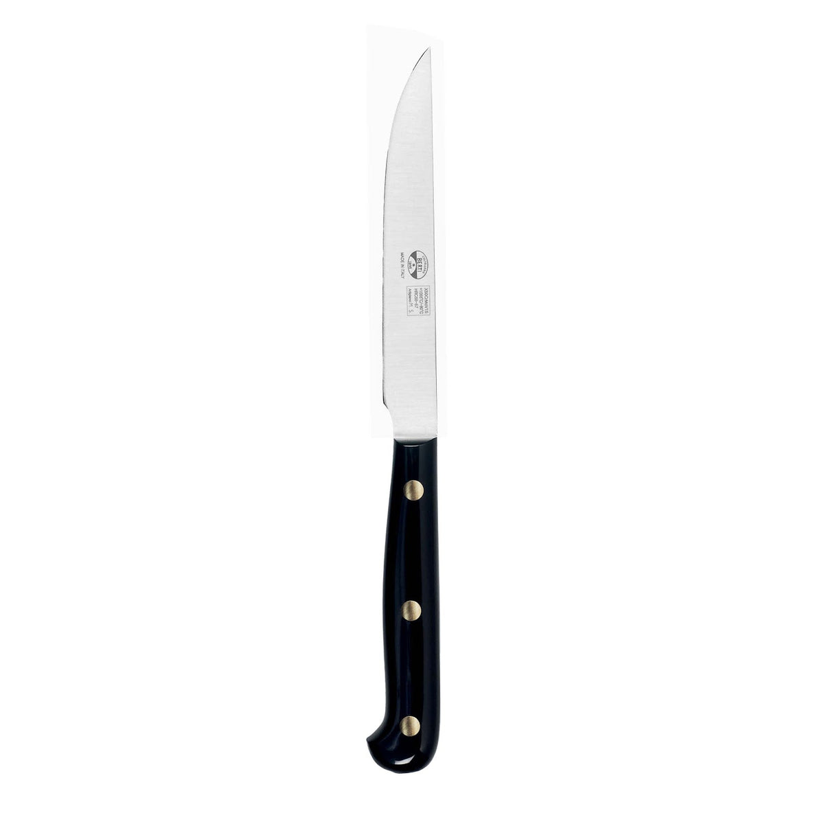 Duemiladodici Coltello da Bistecca con Manico in Metacrilato Nero 6 Pezzi