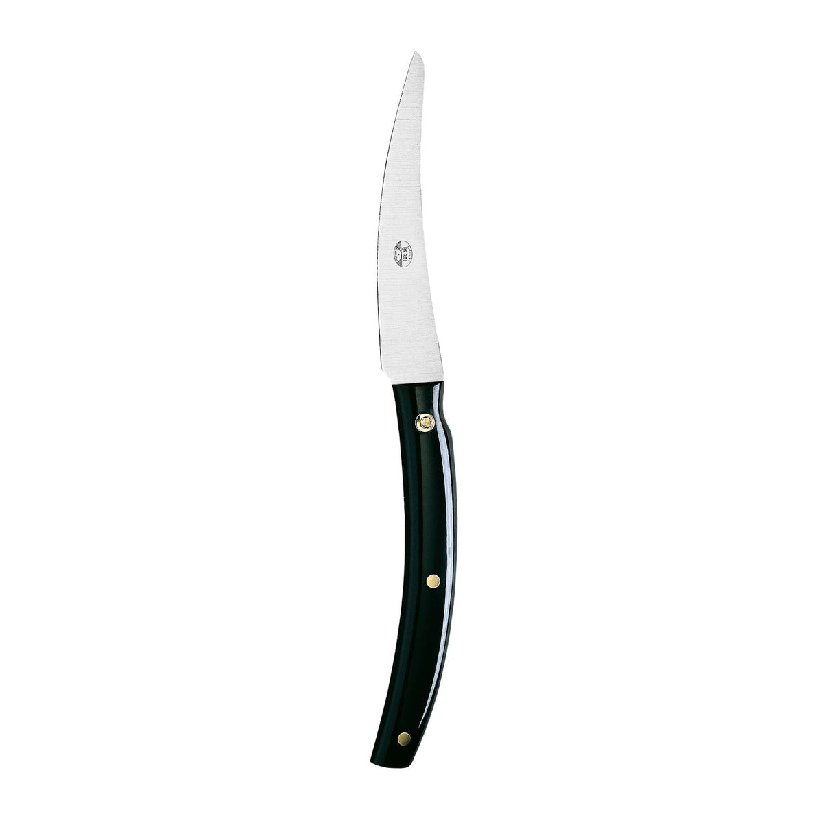 Convivio Nuovo Coltello da Bistecca con Manico in Metacrilato Nero 6 Pezzi