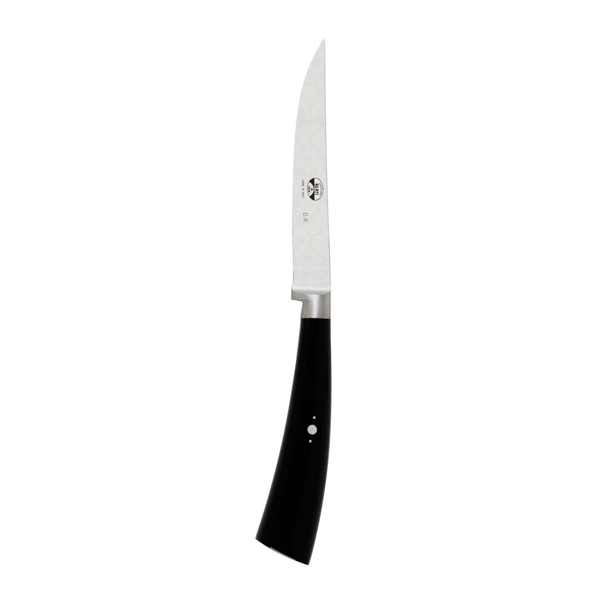 Plenum Coltello da Bistecca con Manico in Metacrilato Nero 6 Pezzi