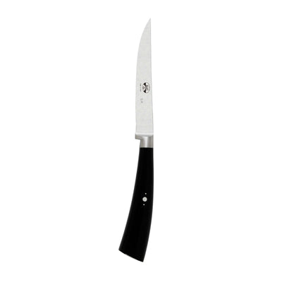 Plenum Coltello da Bistecca con Manico in Metacrilato Nero 6 Pezzi