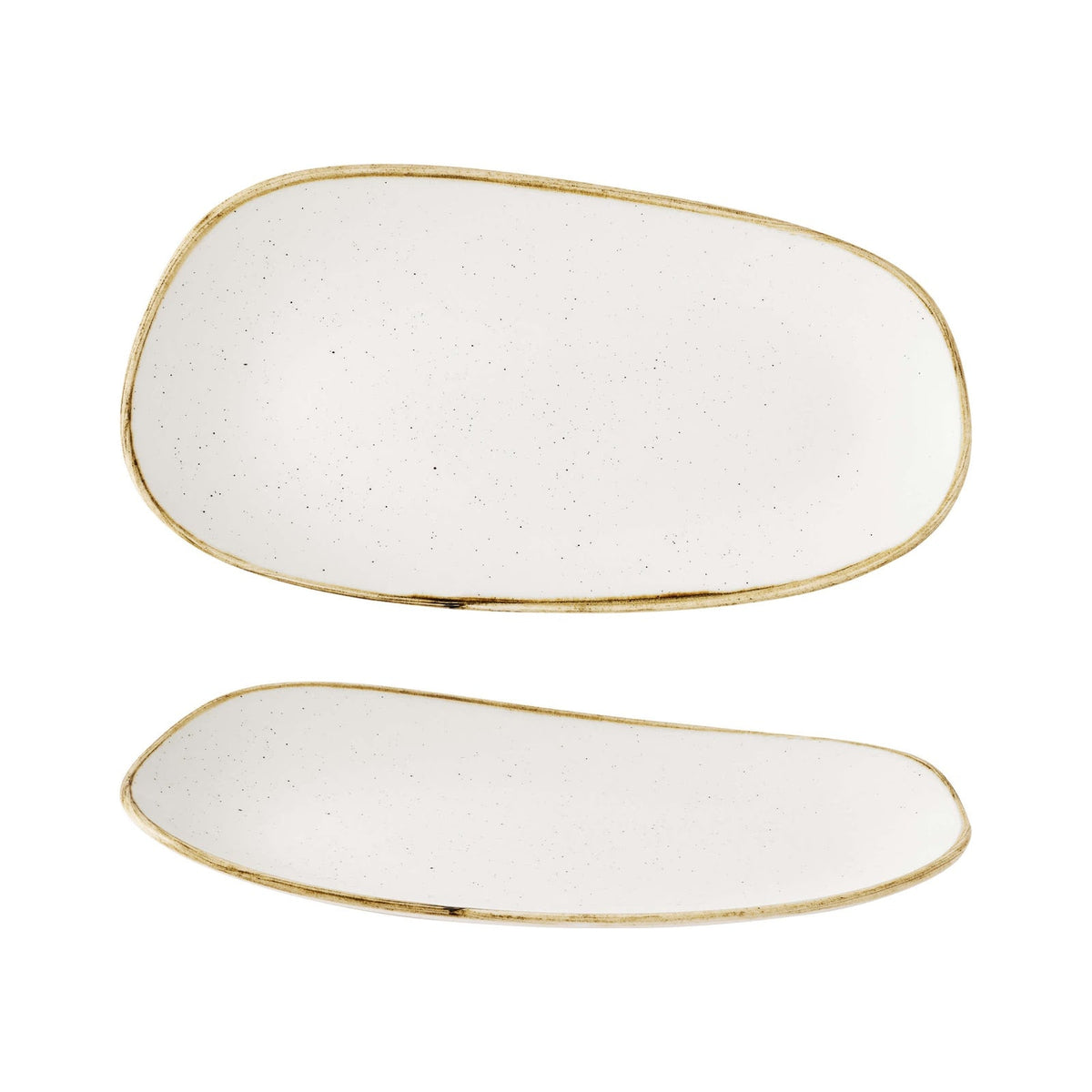 Churchill Stonecast Bianco Vassoio Opal Organic 35x18,5 cm 6 Pezzi