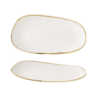 Churchill Stonecast Bianco Vassoio Opal Organic 35x18,5 cm 6 Pezzi