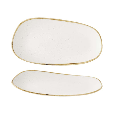 Churchill Stonecast Bianco Vassoio Opal Organic 22x13 cm 12 Pezzi