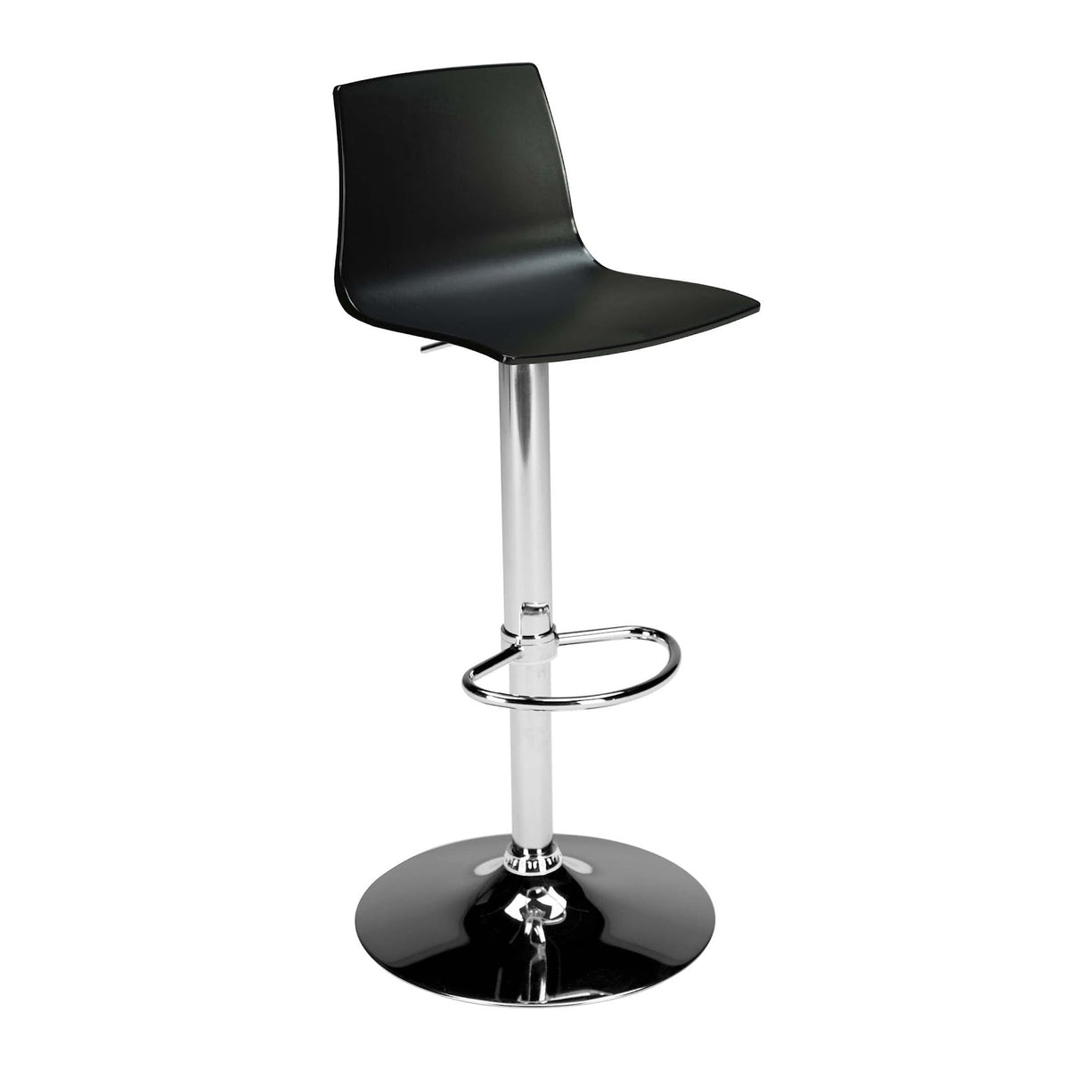 Imola Gas Sgabello Nero Opaco 45x45 cm H 103,5