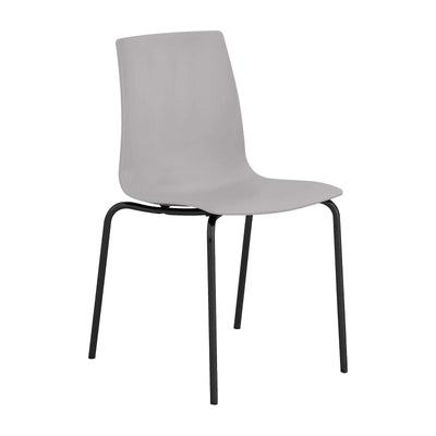 Candy Sedia Grigio Perla Gambe Nere Opache 48x53 cm H 82,5