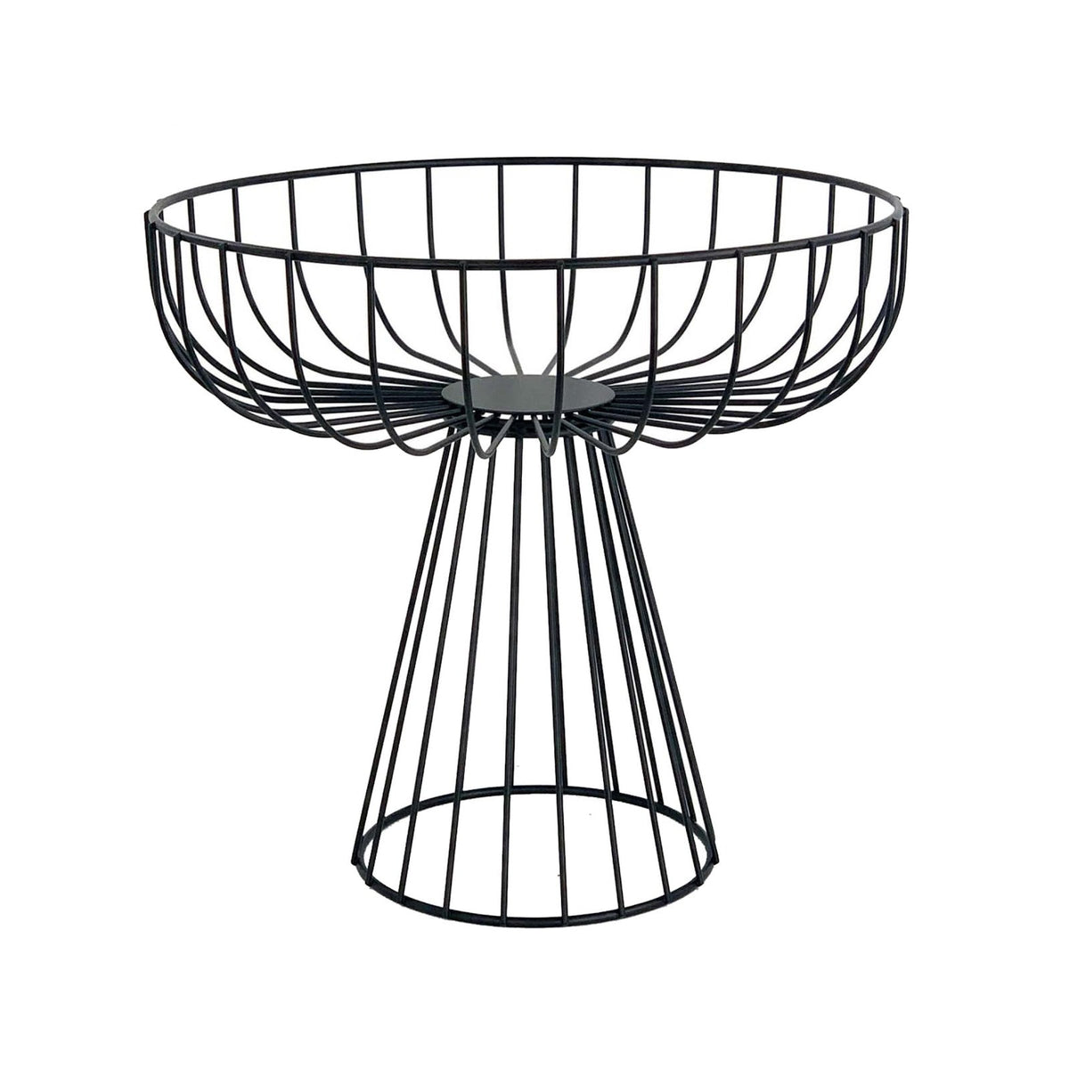 Pinti Caleido Cestino in Filo Inox Carbone 30 cm