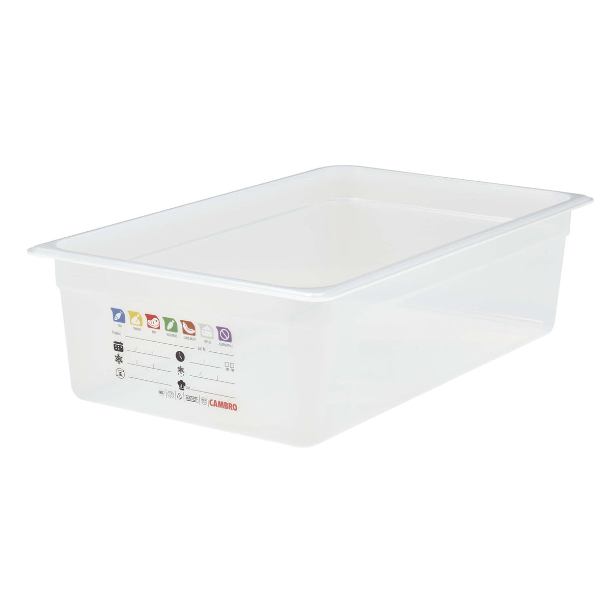 Cambro SafeTrak Vasca Gastronorm GN 1/1 H 15 cm in Polipropilene Traslucido