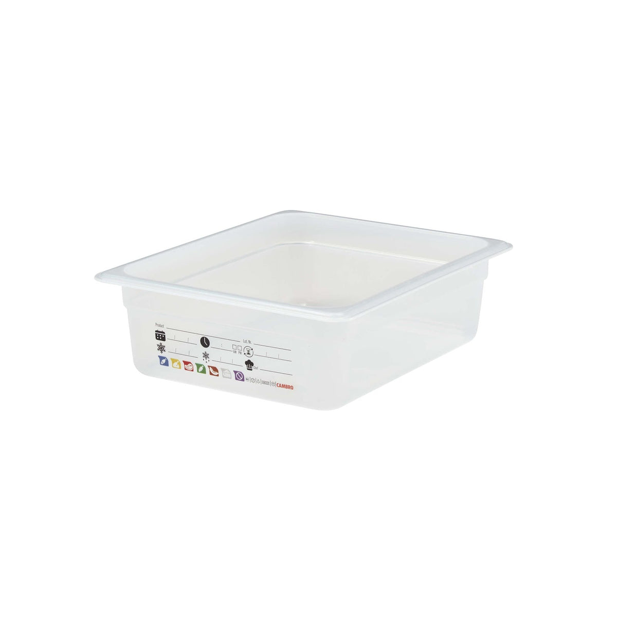 Cambro SafeTrak Vasca Gastronorm GN 1/2 H 10 cm in Polipropilene Traslucido