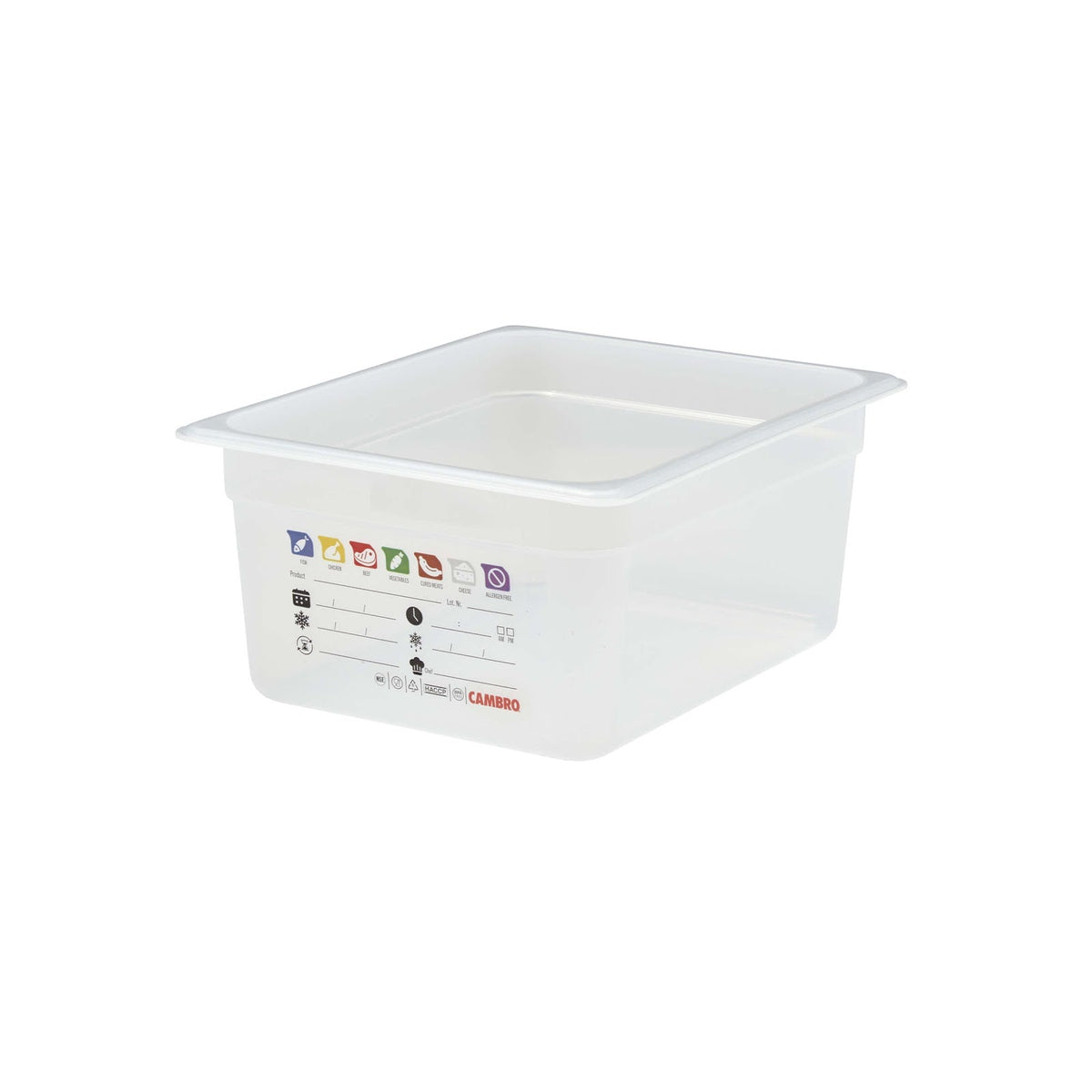 Cambro SafeTrak Vasca Gastronorm GN 1/2 H 15 cm in Polipropilene Traslucido