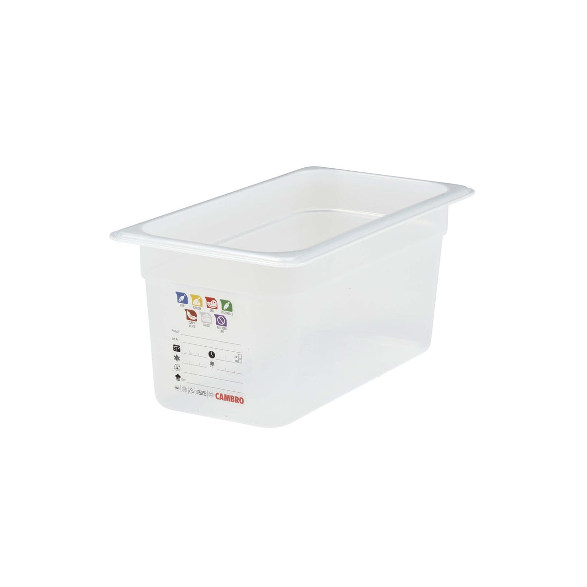 Cambro SafeTrak Vasca Gastronorm GN 1/3 H15 cm in Polipropilene Traslucido