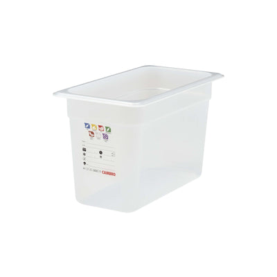 Cambro SafeTrak Vasca Gastronorm GN 1/3 H20 cm in Polipropilene Traslucido