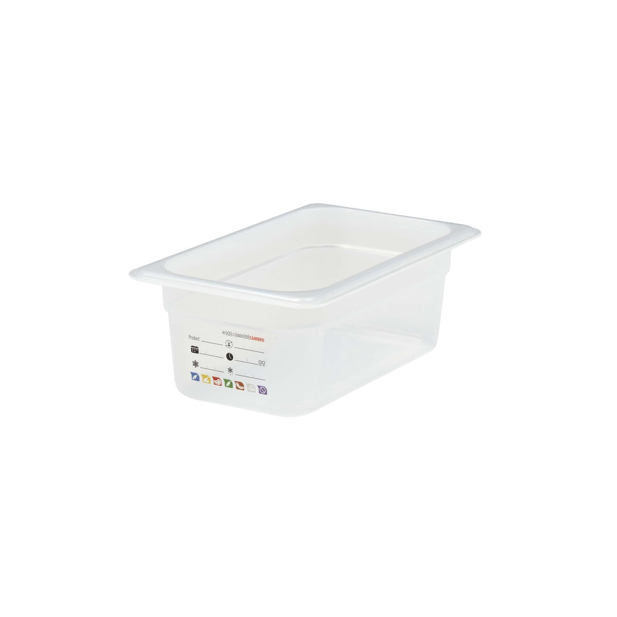 Cambro SafeTrak Vasca Gastronorm GN 1/4 H10 cm in Polipropilene Traslucido