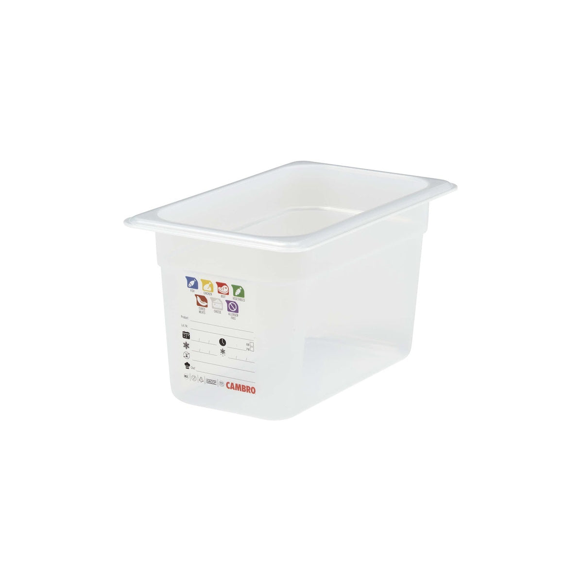 Cambro SafeTrak Vasca Gastronorm GN 1/4 H15 cm in Polipropilene Traslucido