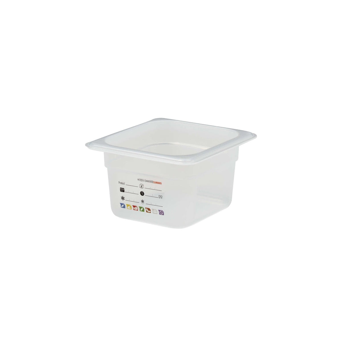 Cambro SafeTrak Vasca Gastronorm GN 1/6 H10 cm in Polipropilene Traslucido