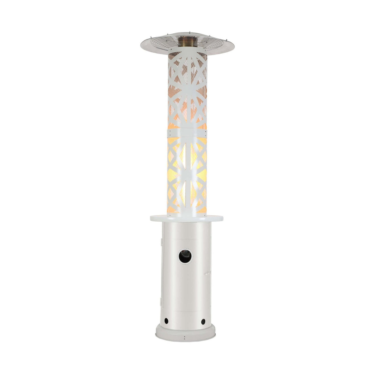 Arabesque Stufa a Gas Bianca con Ruote 70 cm H 220 cm