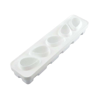 Stampo in Silicone Fragola 5 Cavità 60x77 mm con Supporto in Plastica