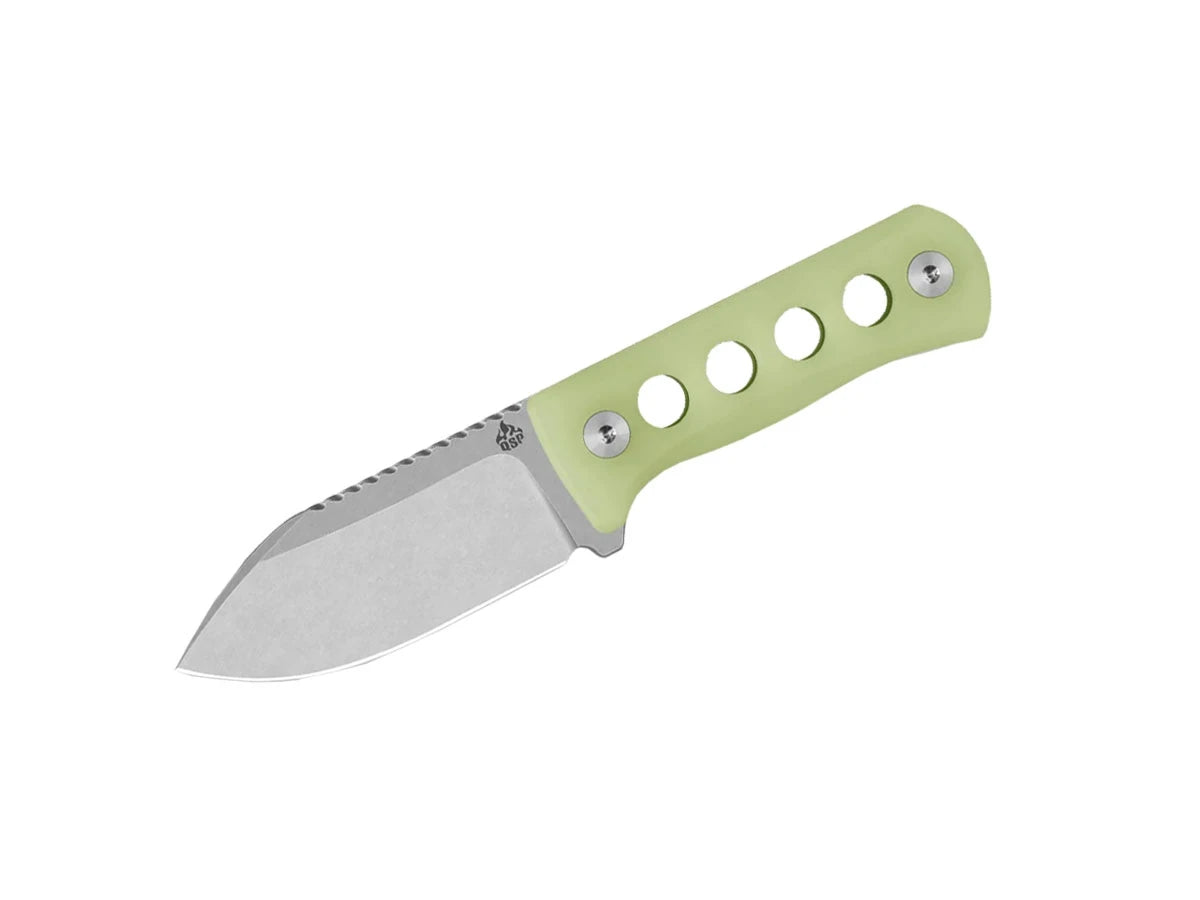 Coltello da collo QSP Canary Resin 14C28N stonewash fosforescente QS141-K1