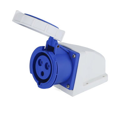 Presa a muro Indust. CEE 16A-6h 2P+T 220-250V IP67