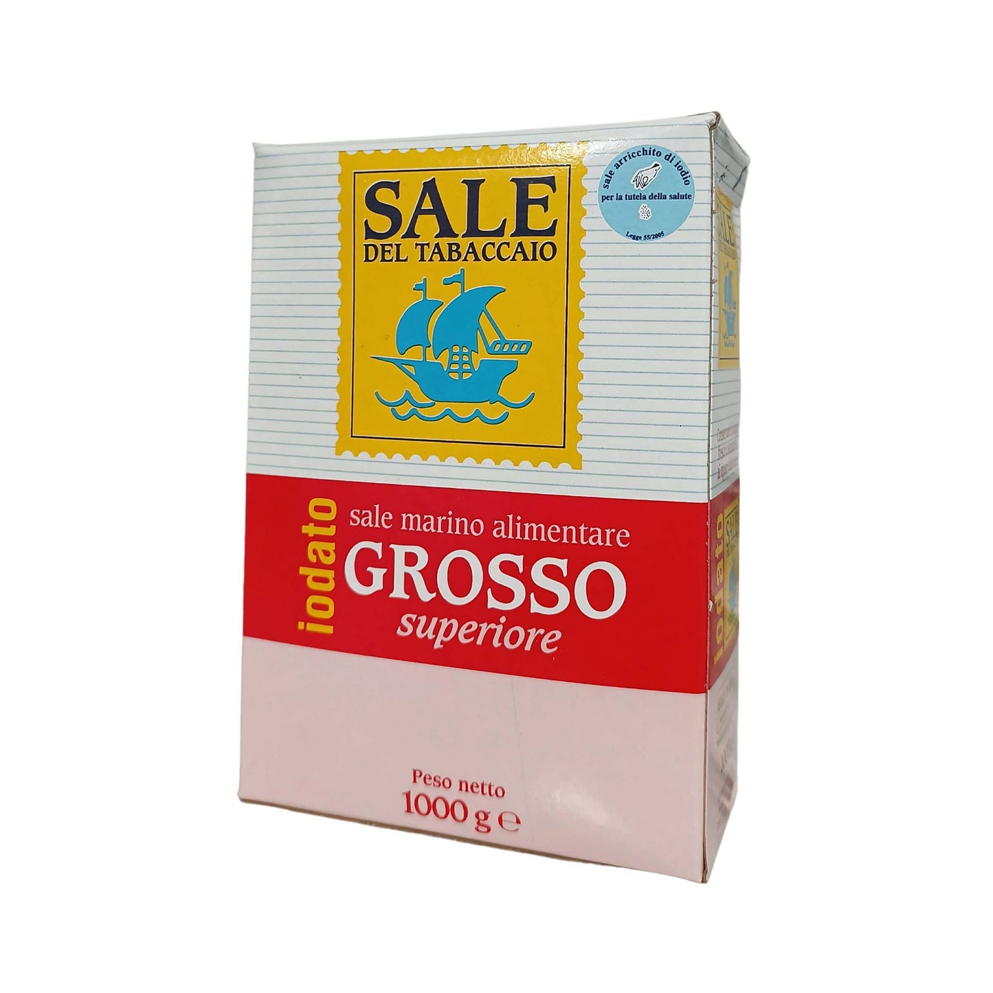 Sale marino grosso iodato del Tabaccaio 1kg - da evaporazione acqua di mare, iodato di potassio