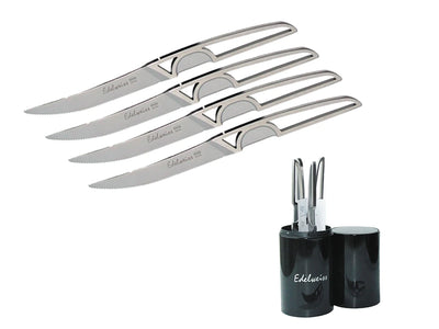 EDELWEISS SET 4 PZ COLTELLI BISTECCA TOTAL FILO SEGHETTATO