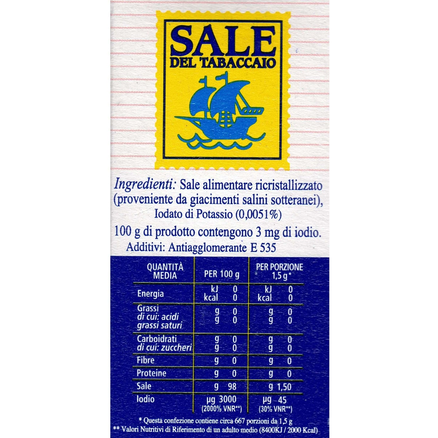 Sale fino iodato Tabaccaio - dettaglio consistenza fine