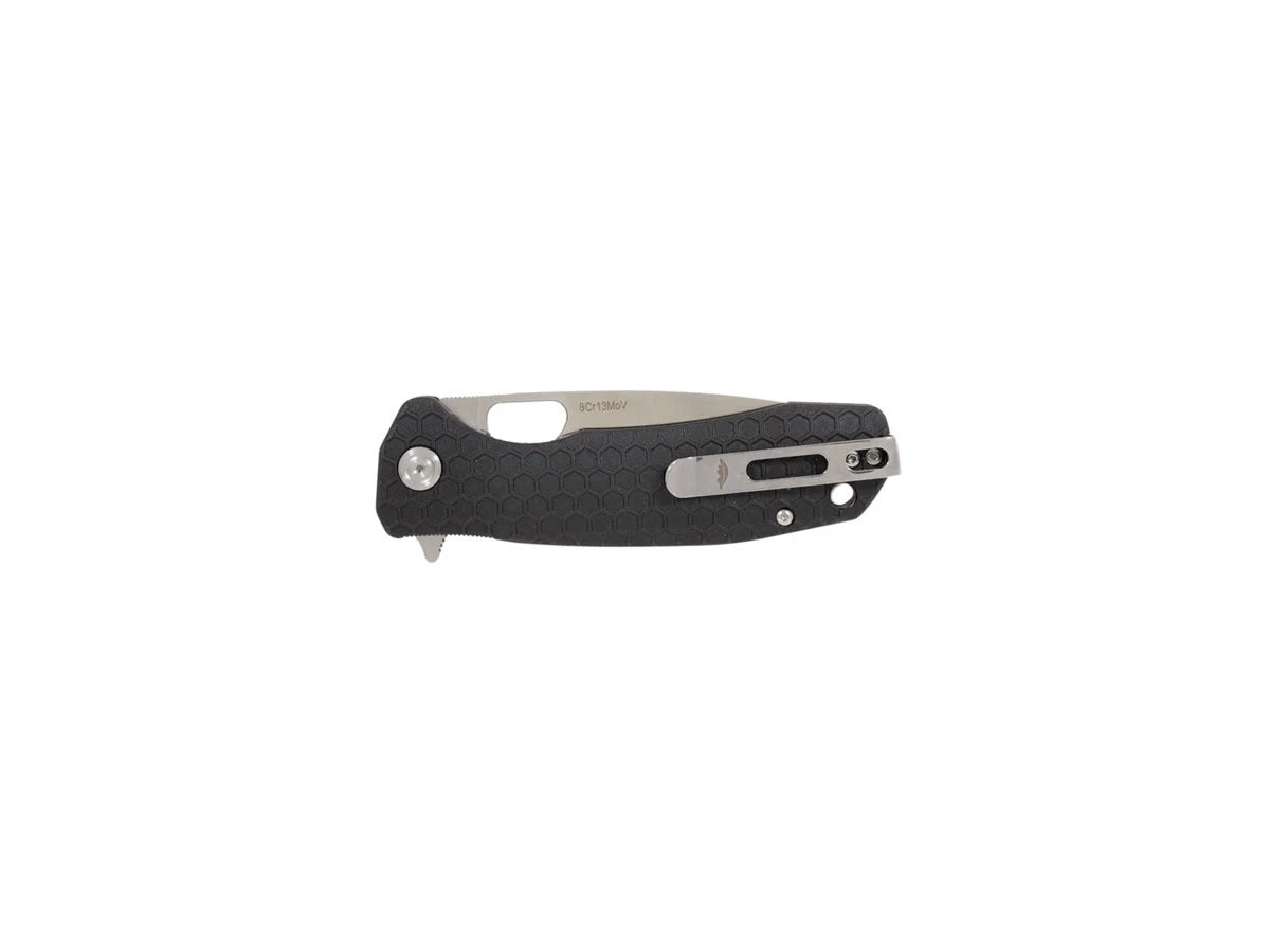 Honey Badger Drop Point Small HB1021 nero, dettaglio manico FRN