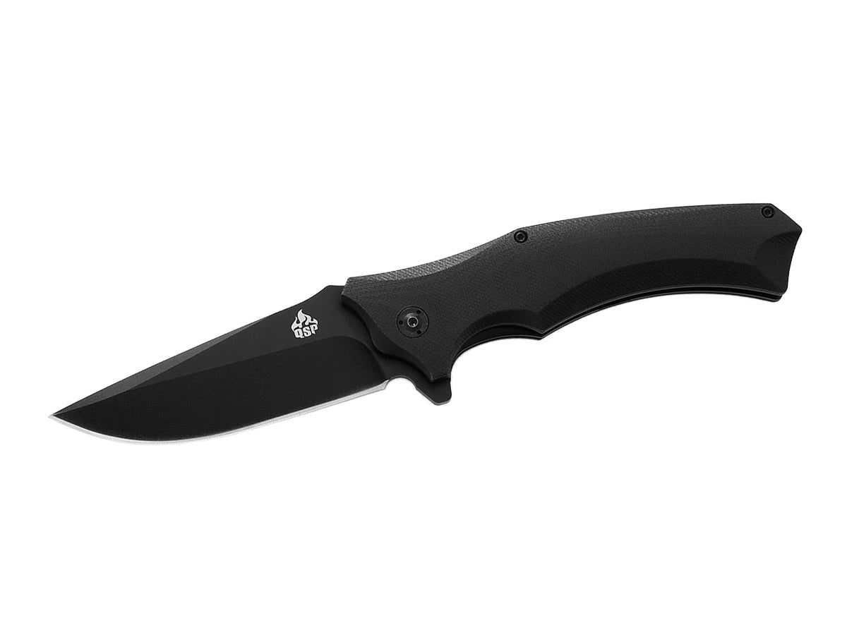 QSP Sthenia G-10 Black QS101-B – coltello 440C Ti coating manico G-10 nero