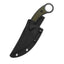 Dettaglio lama 10Cr15MoV black QSP Viper G-10 verde OD 120 g Kydex