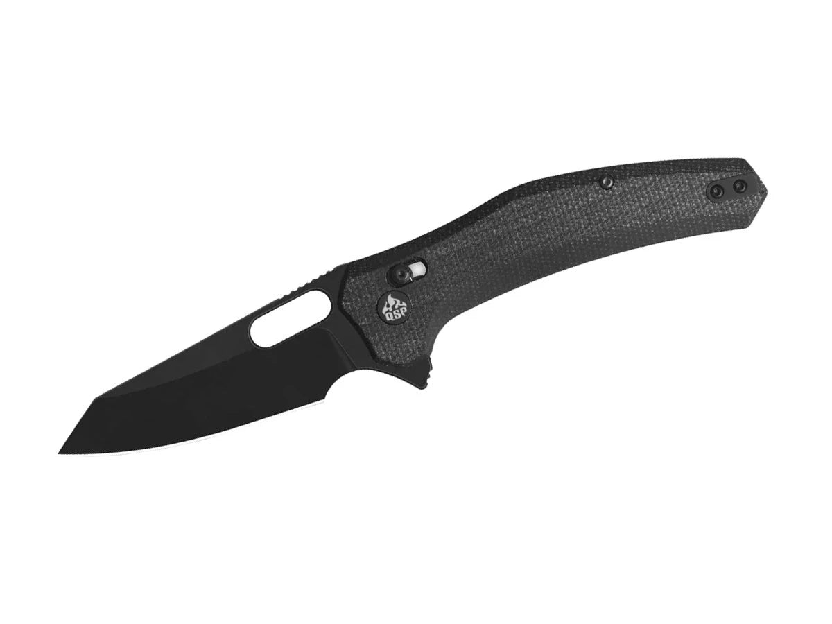 Coltello EDC QSP Emu Micarta 14C28N black nero QS164-A2
